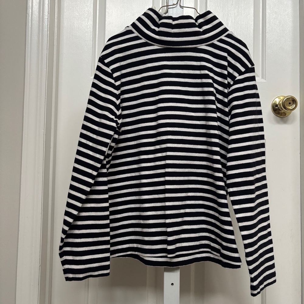 J. Crew Size XS Black & White Striped Sweater